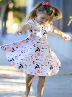 Rylee Faith Designs - Halloween Ghost Girl Twirl Dress Short-sleeved - alternate view 2
