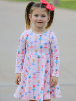 Rylee Faith Designs - Fall Colorful Ballet Character Girls Long Sleeve Twirl Dress - alternate view 5