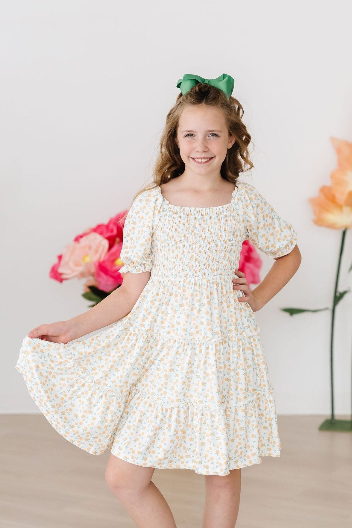 Marvelous Marigolds Smocked Ruffle Dress - Image 7