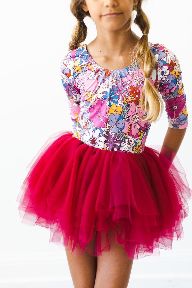 Mauve What's Up Buttercup 3/4 Tutu Leotard - Image 4