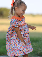 Rylee Faith Designs - Fall Floral Smocked Petals Collar Girls Dress - alternate view 5