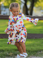 Rylee Faith Designs - Thanksgiving Turkey Print Girls Dress