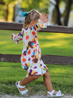 Rylee Faith Designs - Thanksgiving Turkey Print Girls Dress - alternate view 3