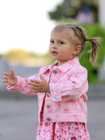 Rylee Faith Designs - Pink Fall Girls Denim Jacket - alternate view 2