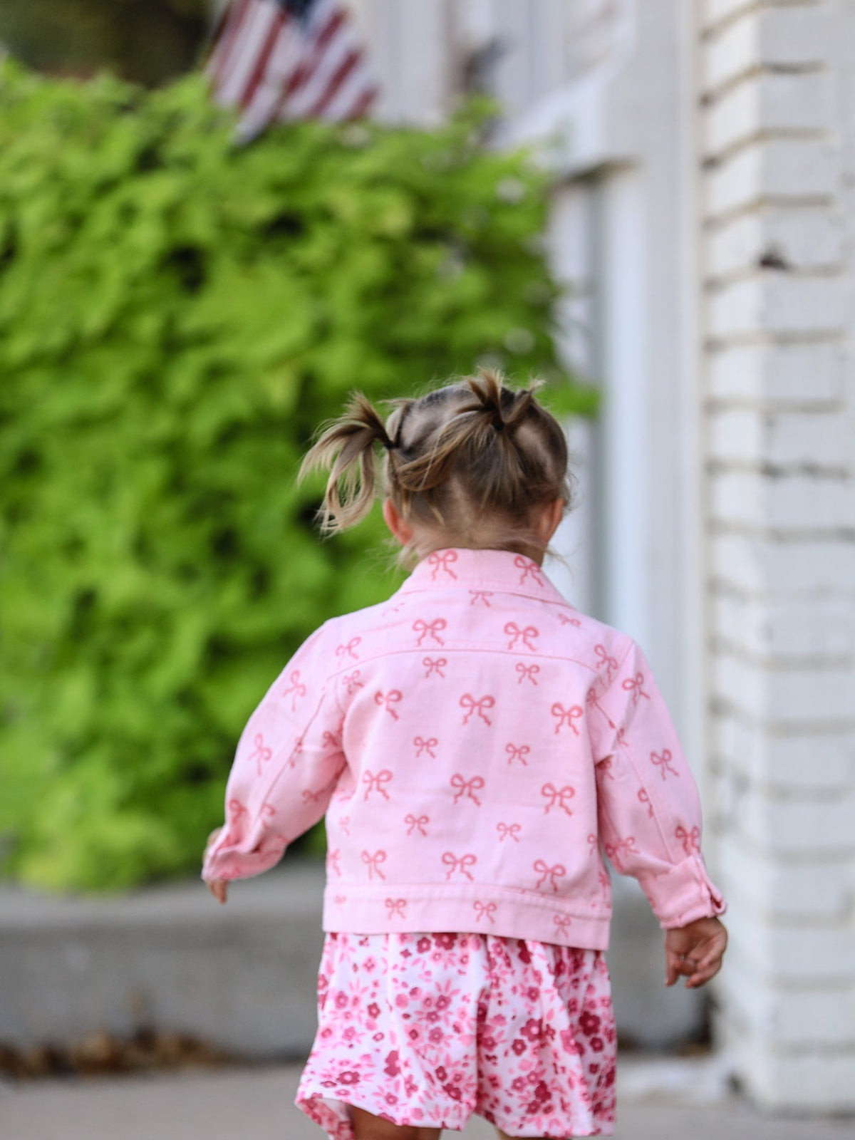 Rylee Faith Designs - Pink Fall Girls Denim Jacket - alternate view 3