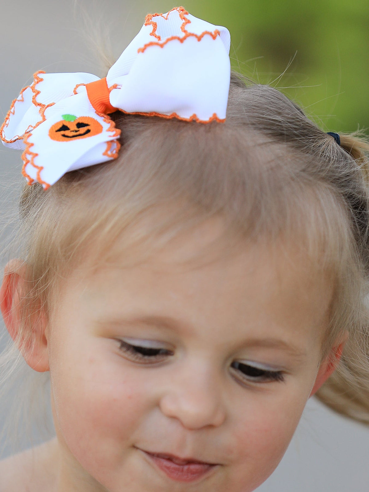 Rylee Faith Designs - Halloween Pumpkin Bow Hairpin - alternate view 5
