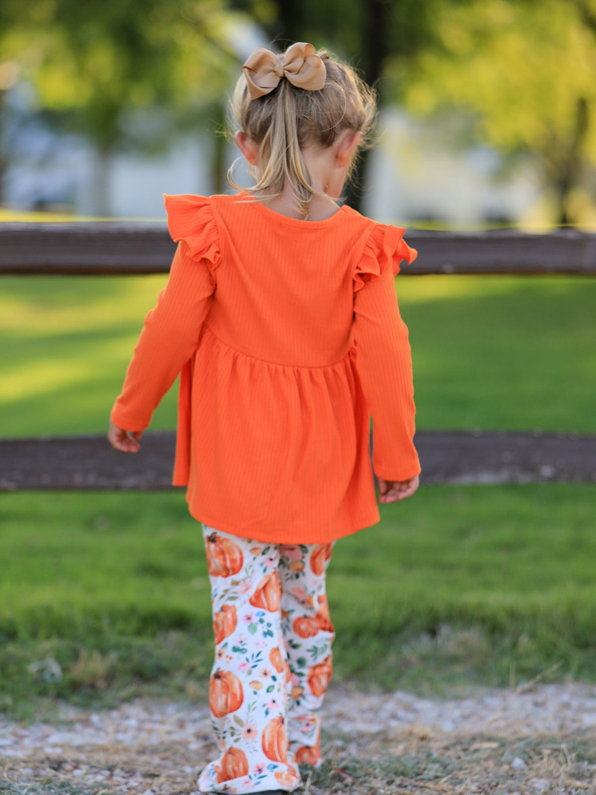 Rylee Faith Designs - Girls Fall Pumpkin Print Set - alternate view 4