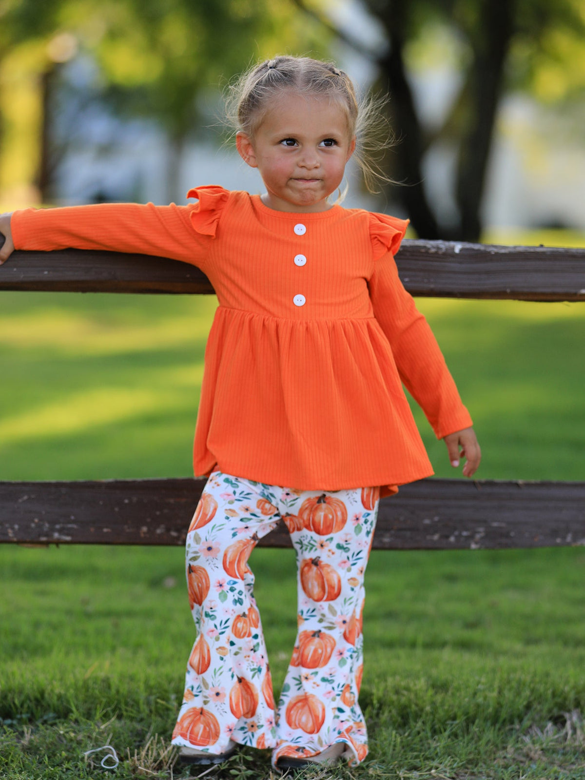 Rylee Faith Designs - Girls Fall Pumpkin Print Set - alternate view 5