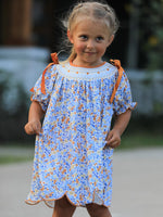 Rylee Faith Designs - Fall Floral Smocked Girls Dress