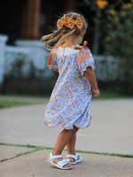 Rylee Faith Designs - Fall Floral Smocked Girls Dress - alternate view 4