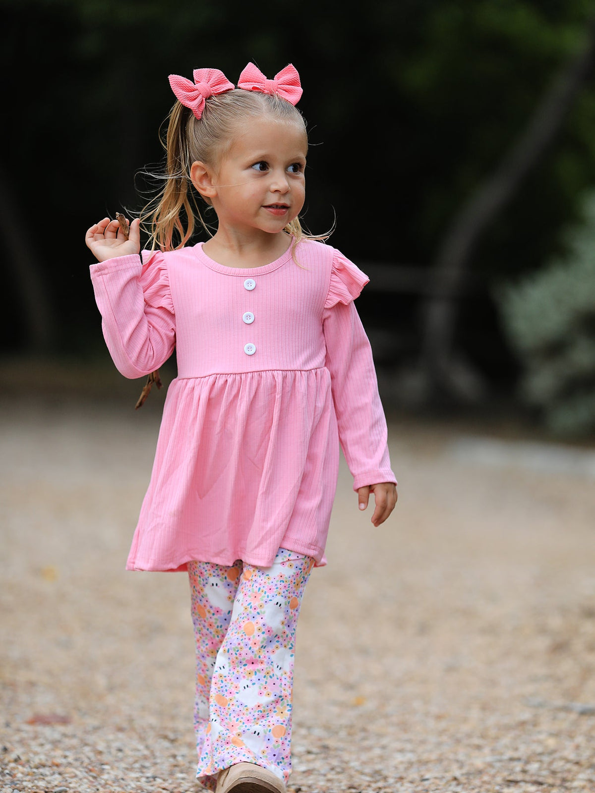 Rylee Faith Designs - Halloween Ghost Girls Bell Bottom Pant Set Ruffle