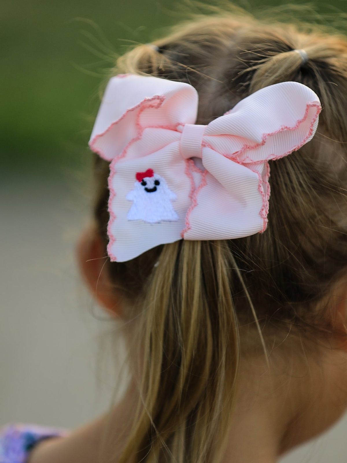 Rylee Faith Designs - Halloween Ghost Bow Hairpin 3.9 Inch