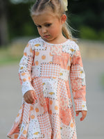 Rylee Faith Designs - Thanksgiving Halloween Patchwork Girls Dress - alternate view 3