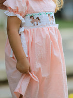 Rylee Faith Designs - Western Horse Embroidery Girls Dress Lace Petals Collar Puff Sleeve - alternate view 4
