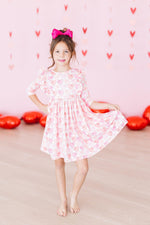 Melt My Heart 3/4 Sleeve Ruffle Twirl Dress - Image 4