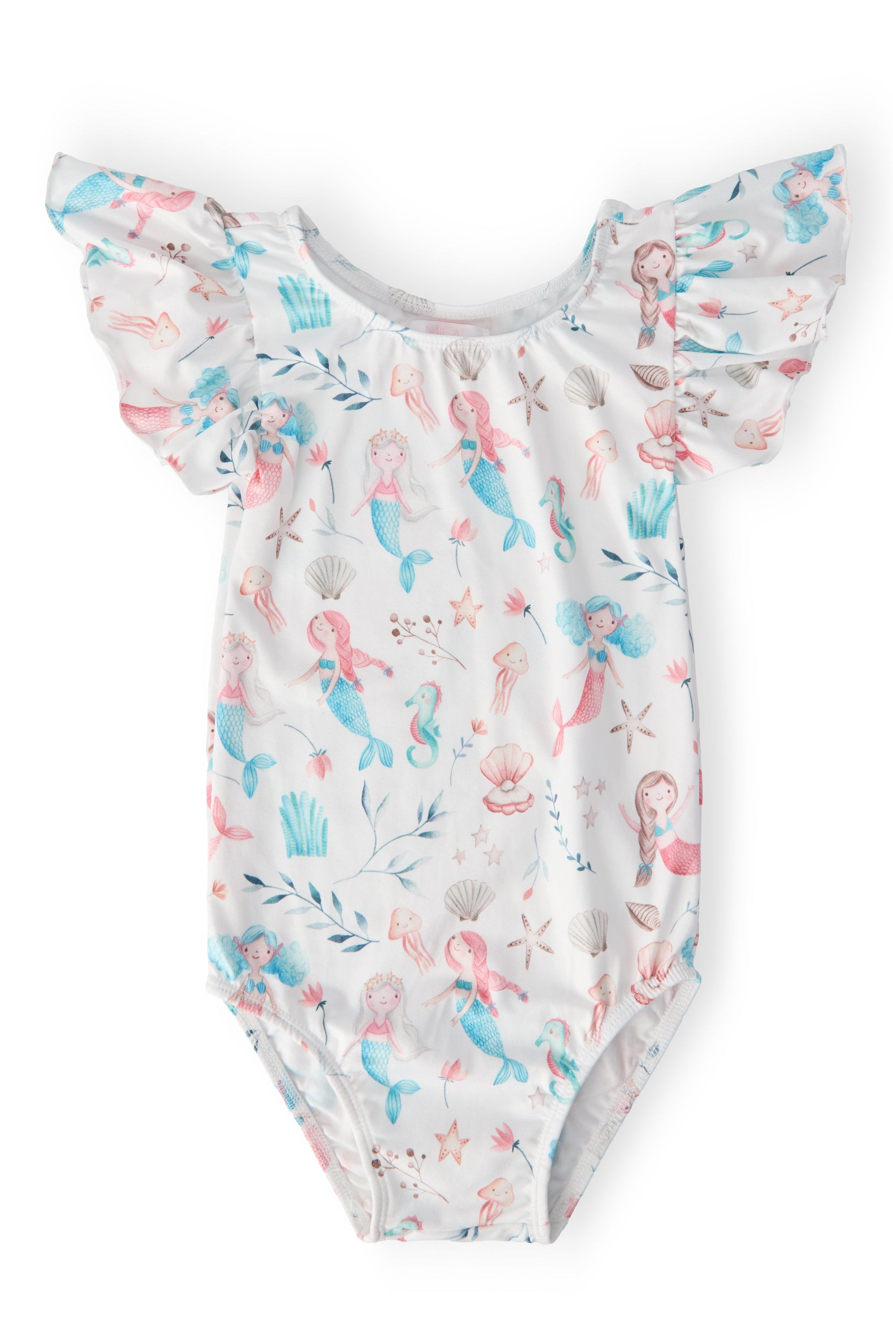 Mermaid Friends S/S Flutter Sleeve Leotard