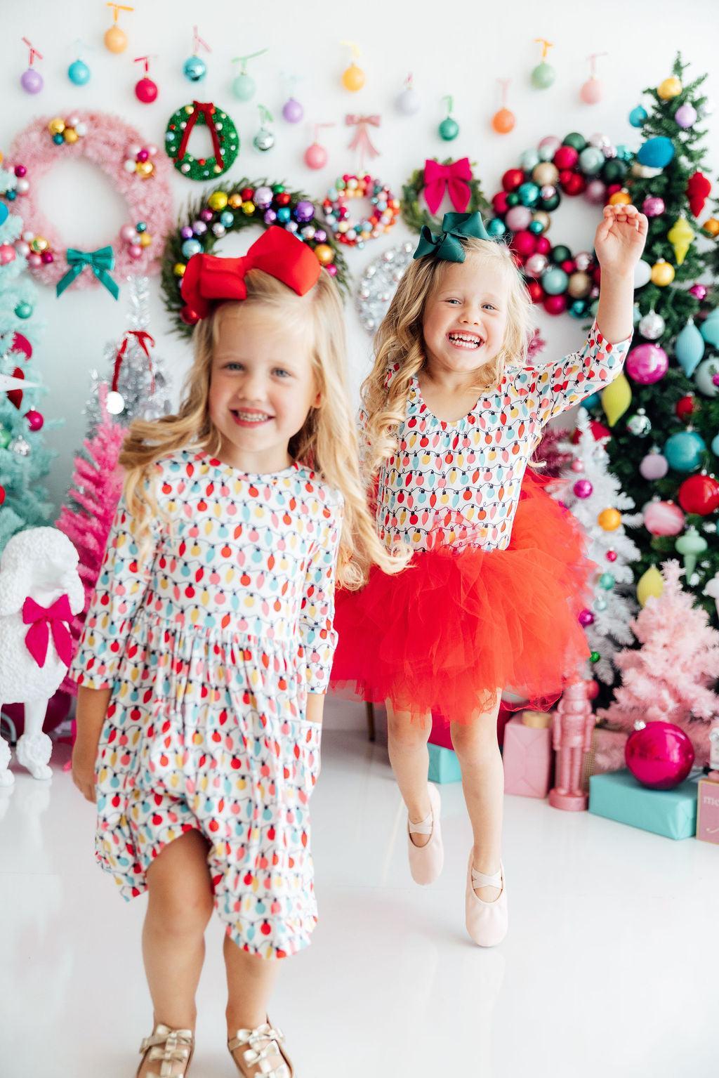 Merry & Bright 3/4 Tutu Leotard - Image 2