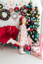 Merry Mistletoe 3/4 Sleeve Ruffle Twirl Dress - Image 2