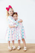 Big Sister 3/4 Sleeve Pocket Twirl Dress - Image 2