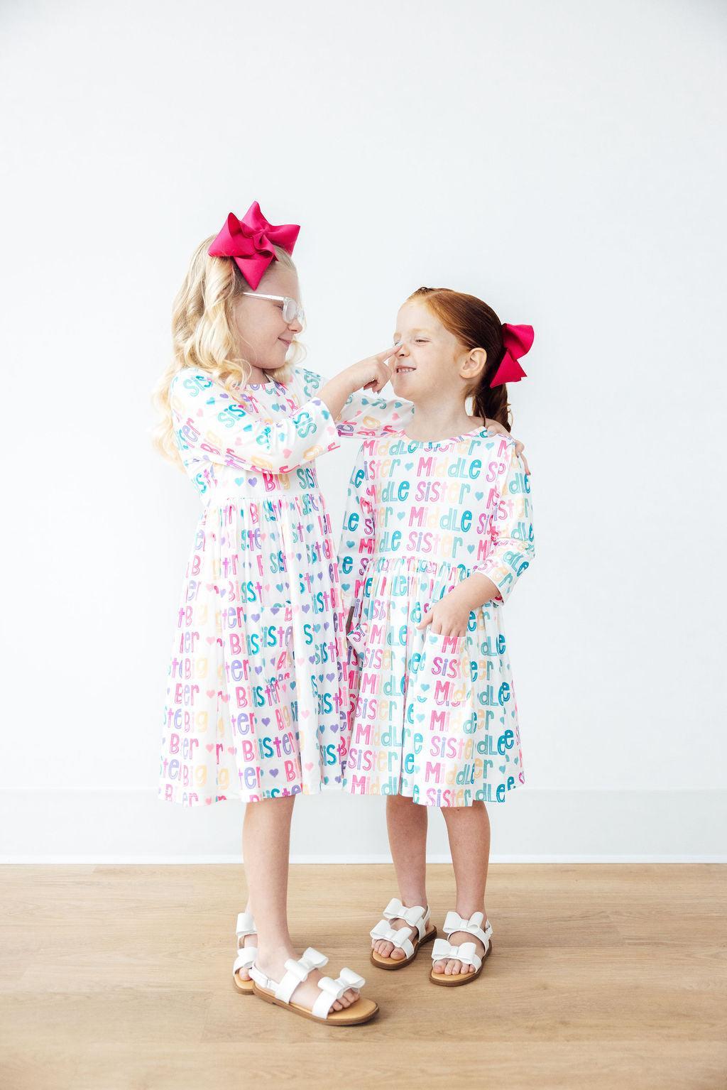 Middle Sister 3/4 Sleeve Pocket Twirl Dress - Image 4