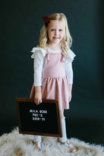 Vintage Pink Faux Suede Pinafore