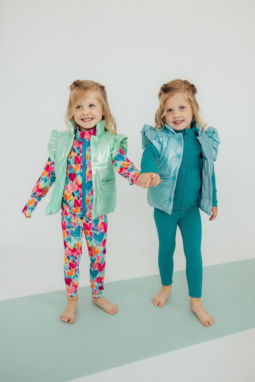 SALE Mint Iridescent Puffer Vest - Image 2