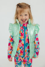 SALE Mint Iridescent Puffer Vest - Image 4