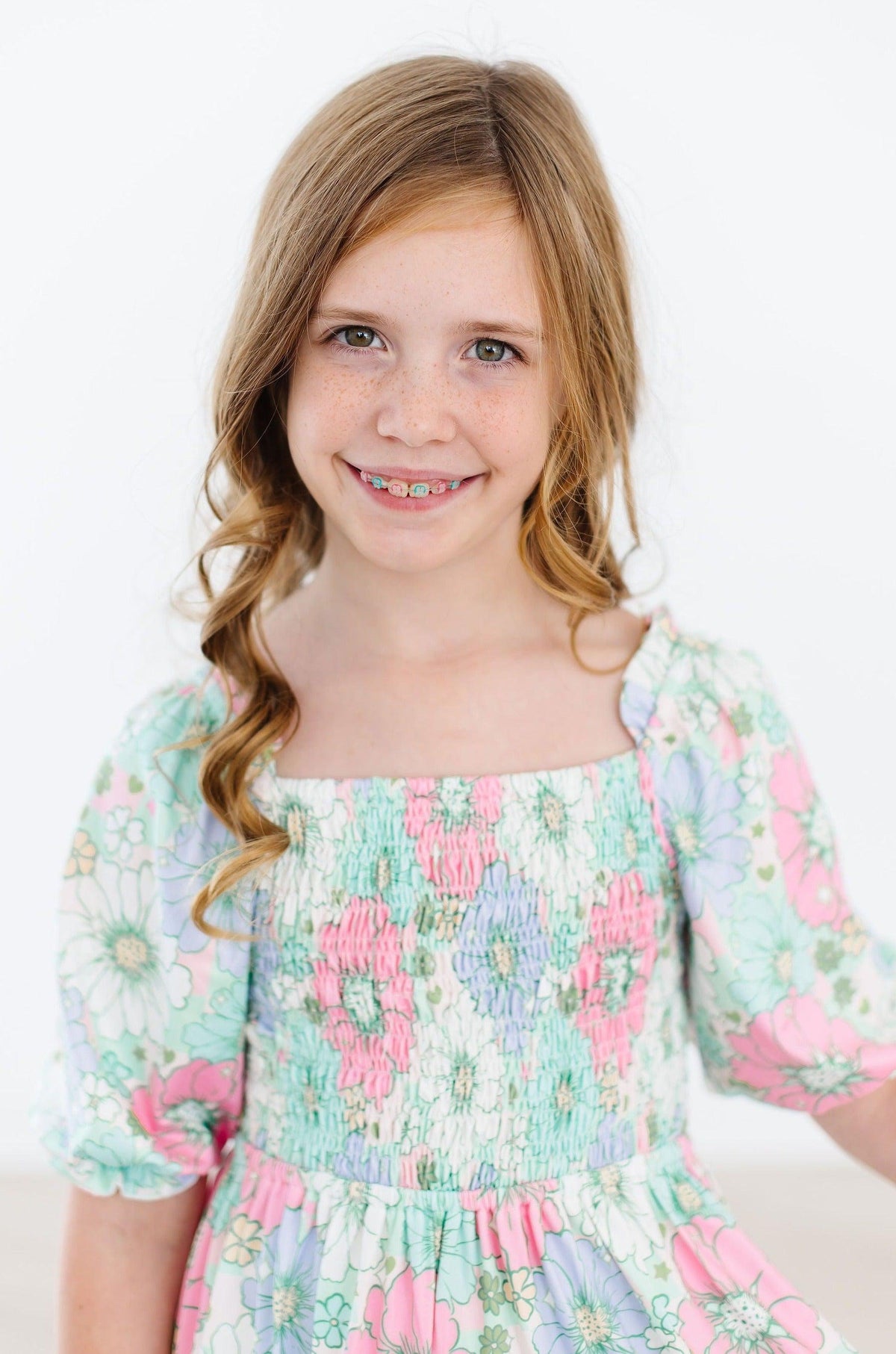 Minty Meadow Smocked Ruffle Dress - Image 3