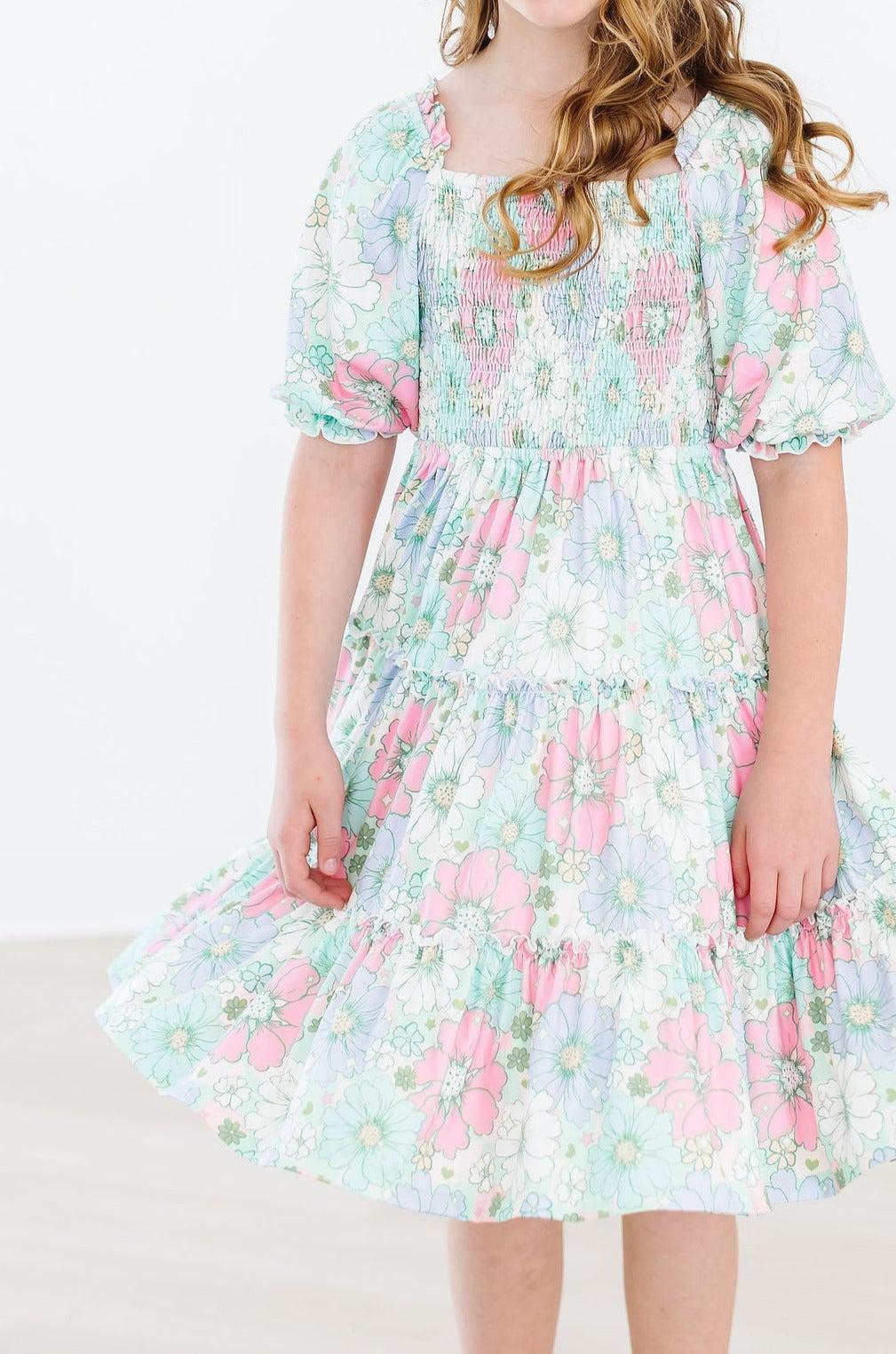 Minty Meadow Smocked Ruffle Dress - Image 4