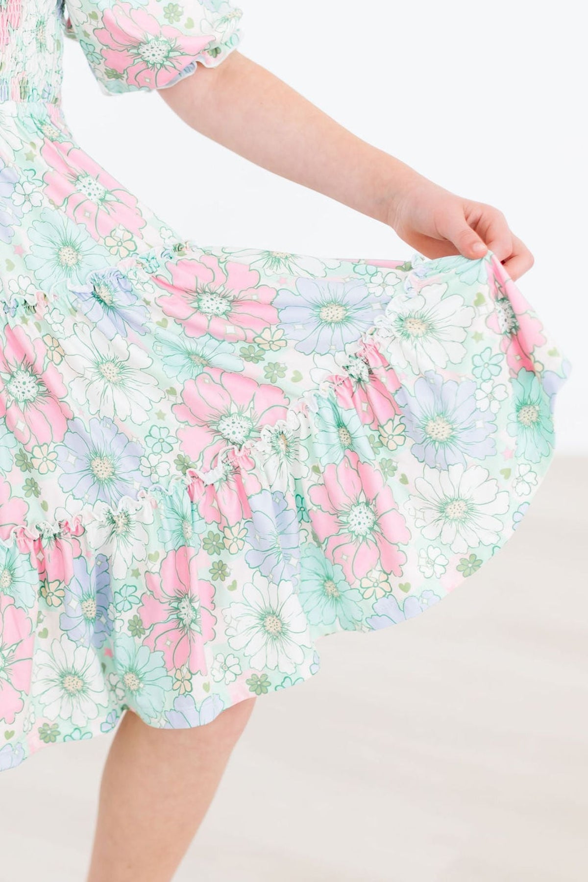 Minty Meadow Smocked Ruffle Dress - Image 5