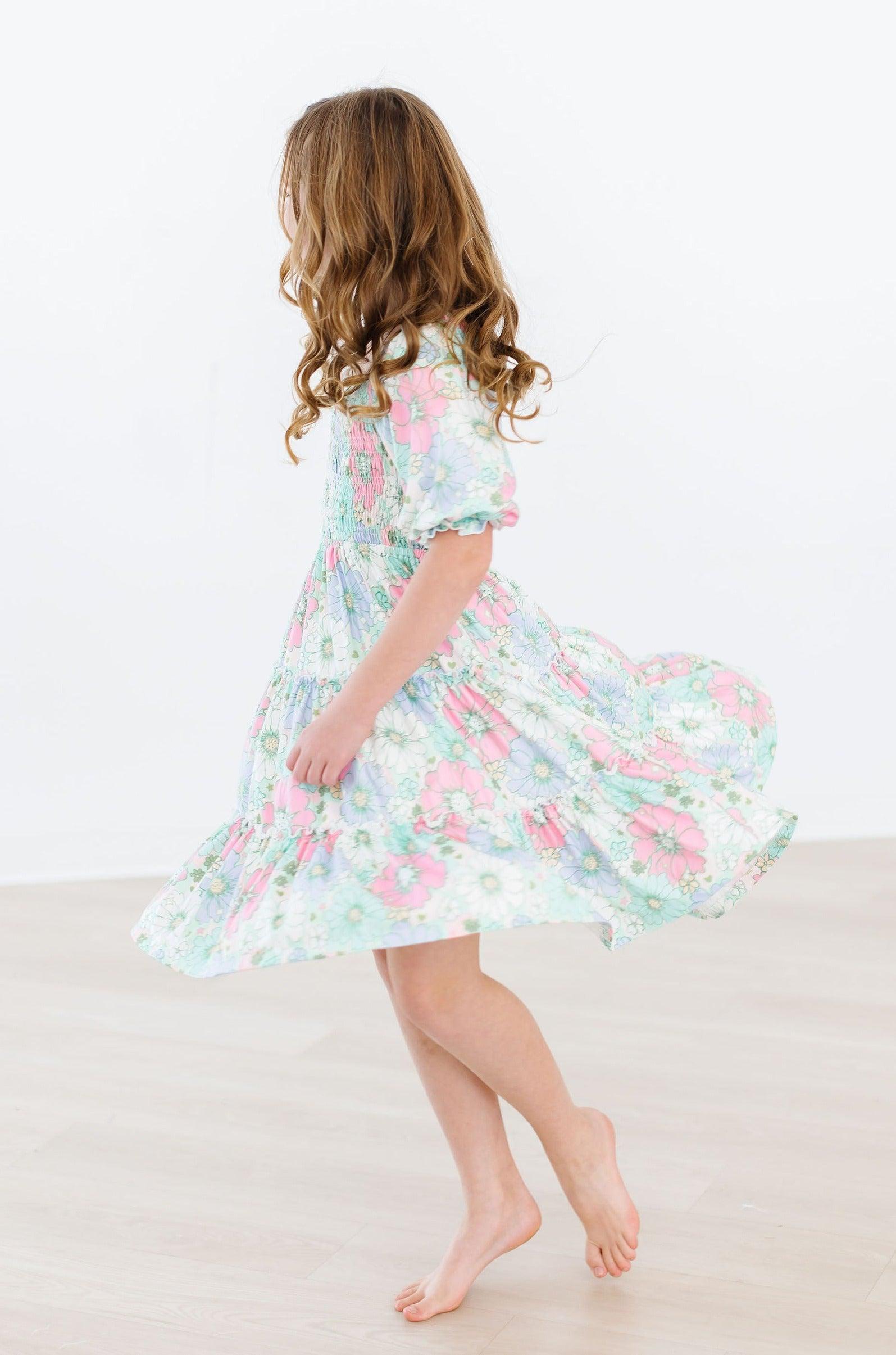 Minty Meadow Smocked Ruffle Dress - Image 7