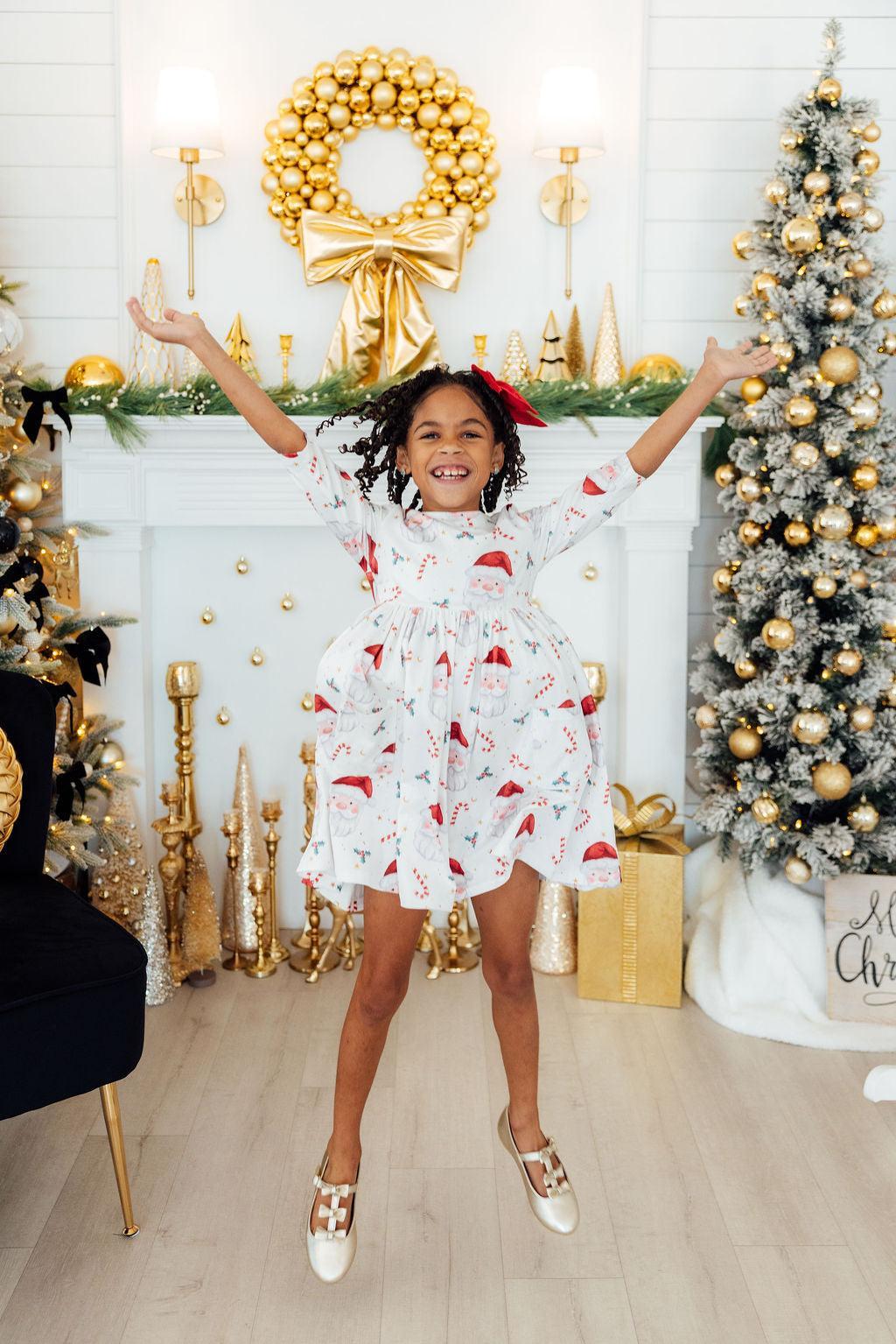 Mistletoe Magic 3/4 Sleeve Pocket Twirl Dress - Image 4