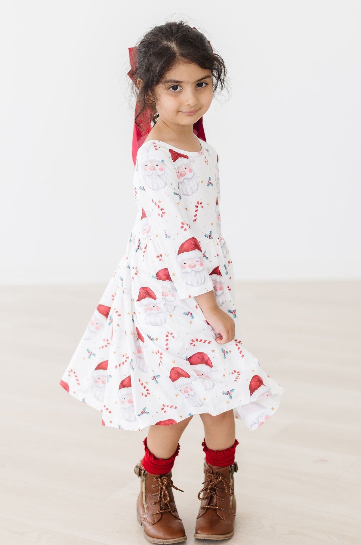 Mistletoe Magic 3/4 Sleeve Pocket Twirl Dress - Image 7