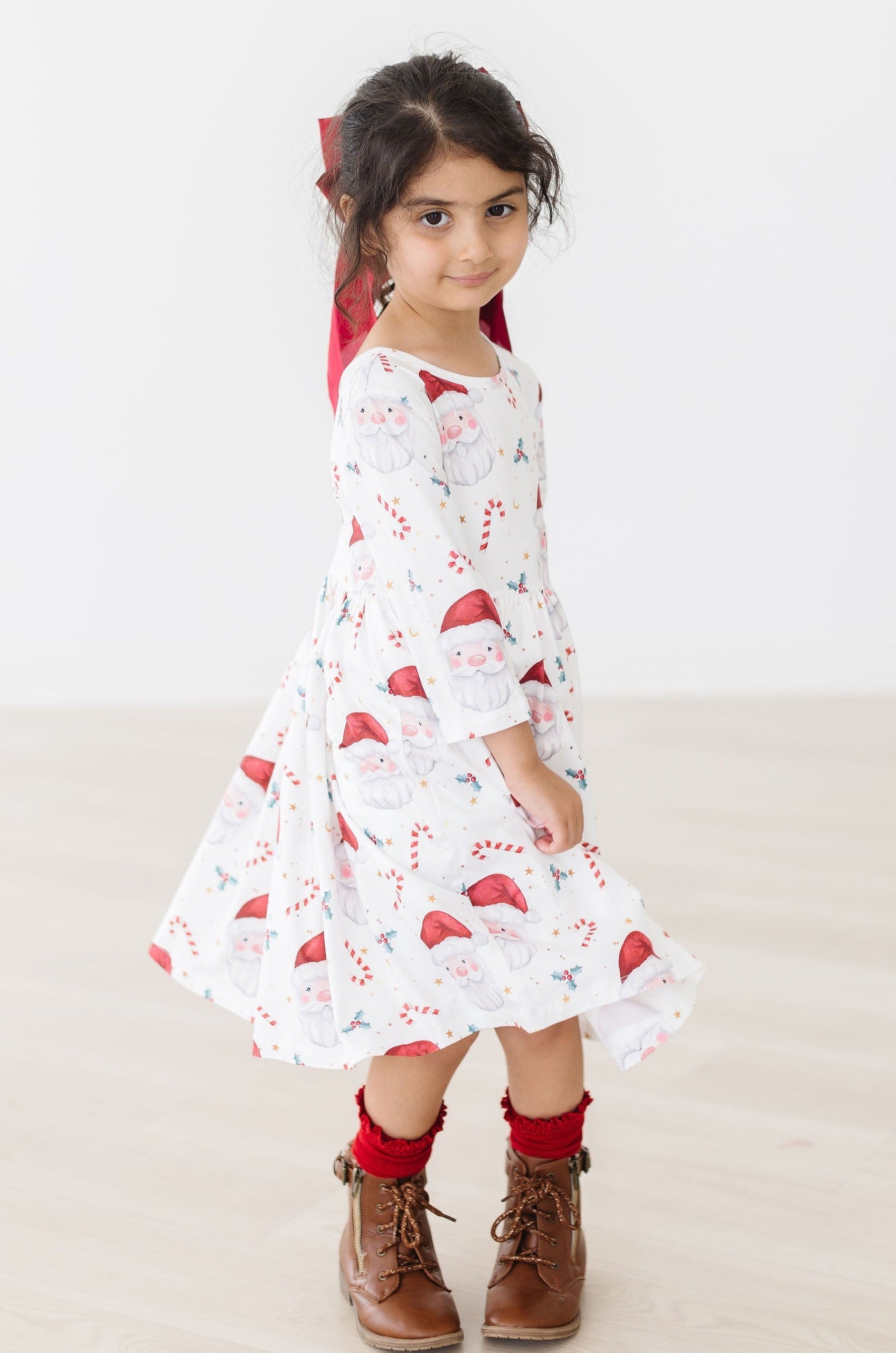Mistletoe Magic 3/4 Sleeve Pocket Twirl Dress - Image 7
