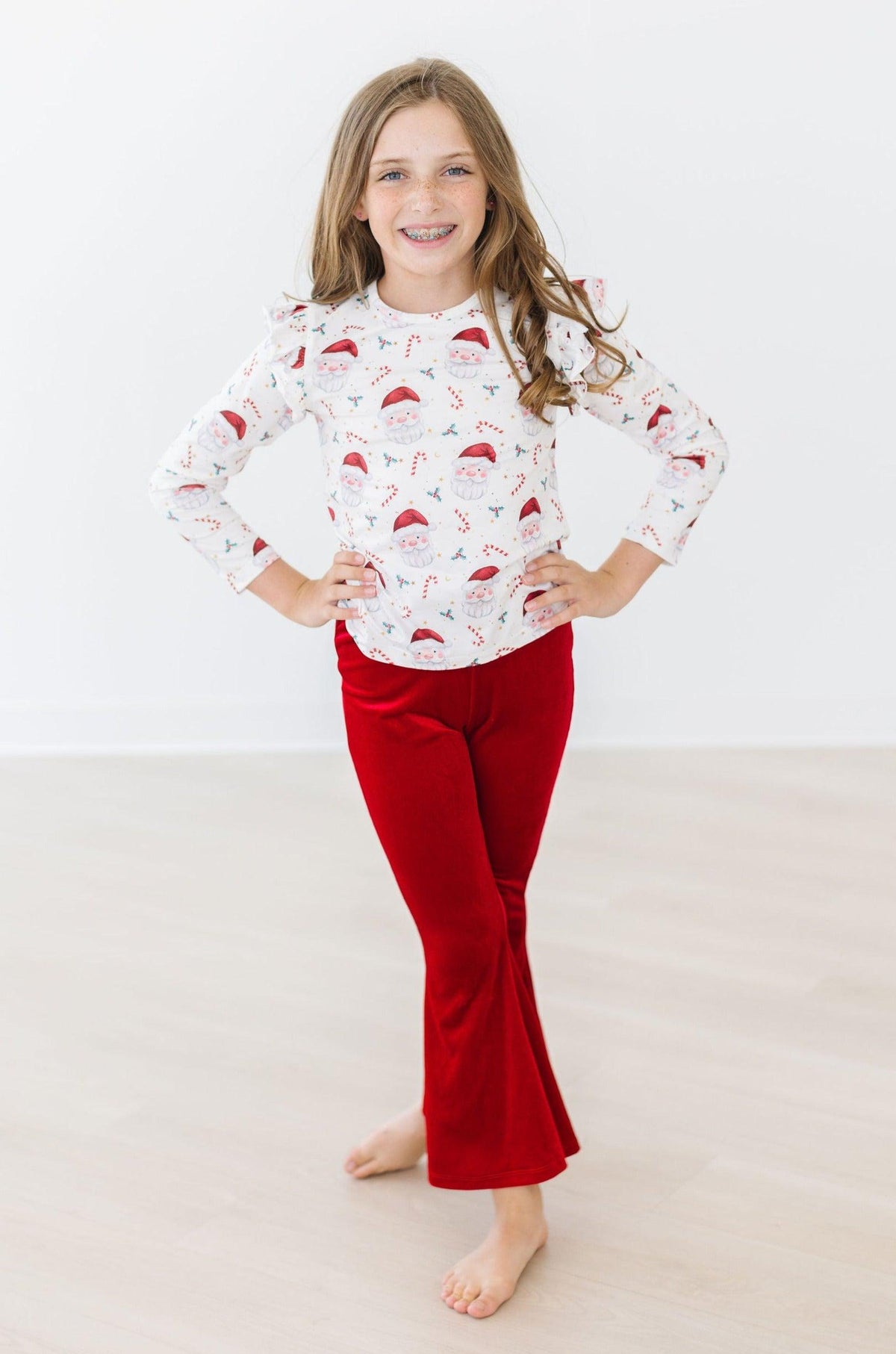 Mistletoe Magic L/S Ruffle Tee - Image 4