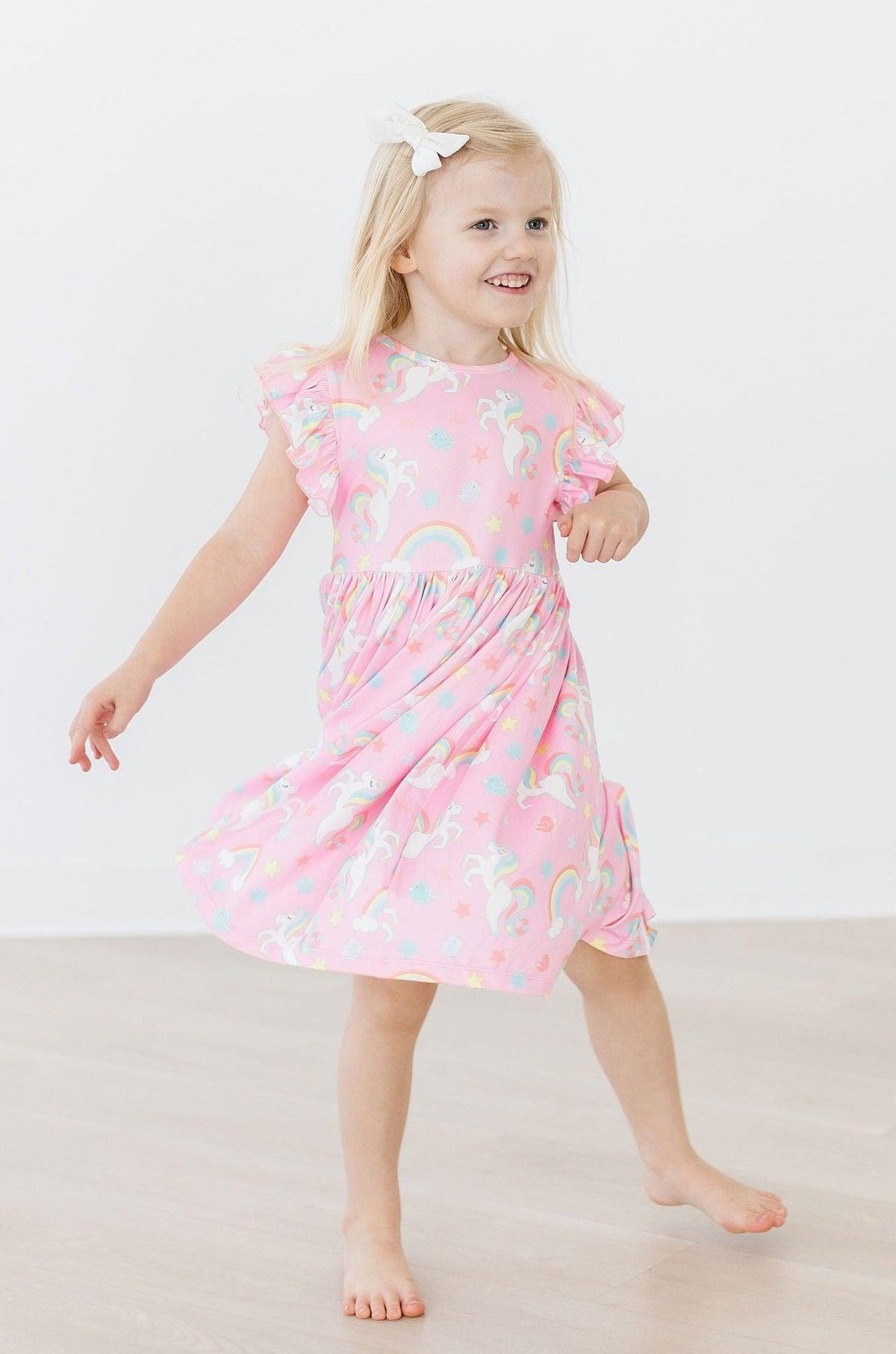 My Little Unicorn Flutter Sleeve Twirl Dress - Image 4