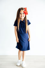 Navy S/S Polo Dress - Image 2