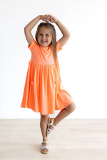 Neon Coral S/S Pocket Twirl Dress - Image 3