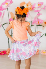 Neon Coral S/S Ruffle Tee - Image 2