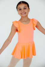 Neon Coral S/S Twirl Leotard - Image 3