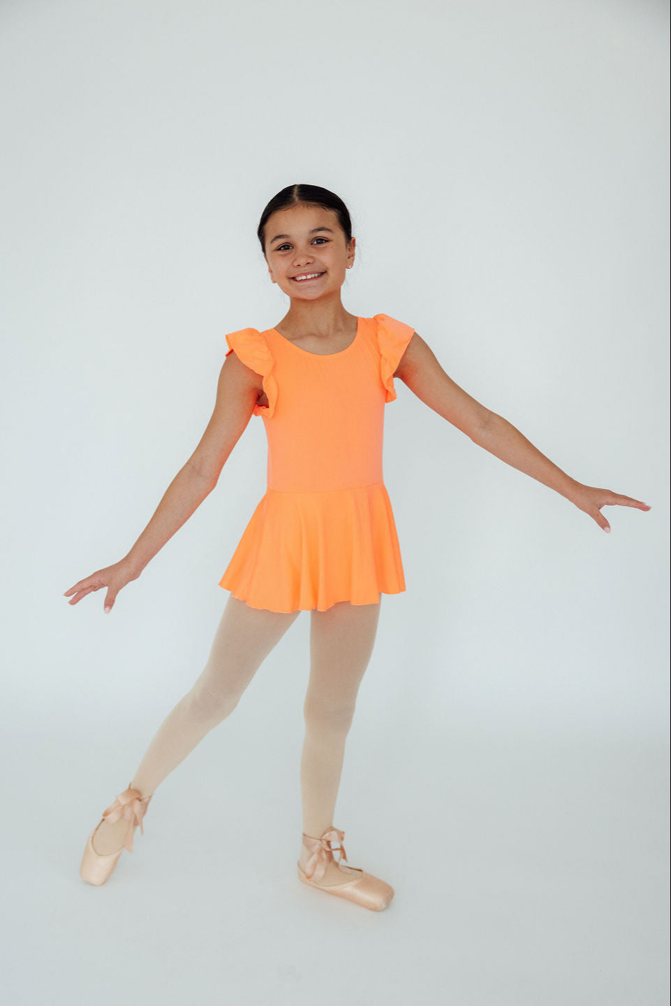 Neon Coral S/S Twirl Leotard - Image 4