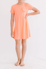 Neon Coral T-Shirt Dress - Image 3