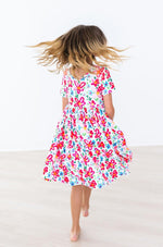 Neon Floral S/S Pocket Twirl Dress - Image 8