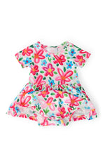 Neon Floral S/S Twirl Bodysuit - Image 2