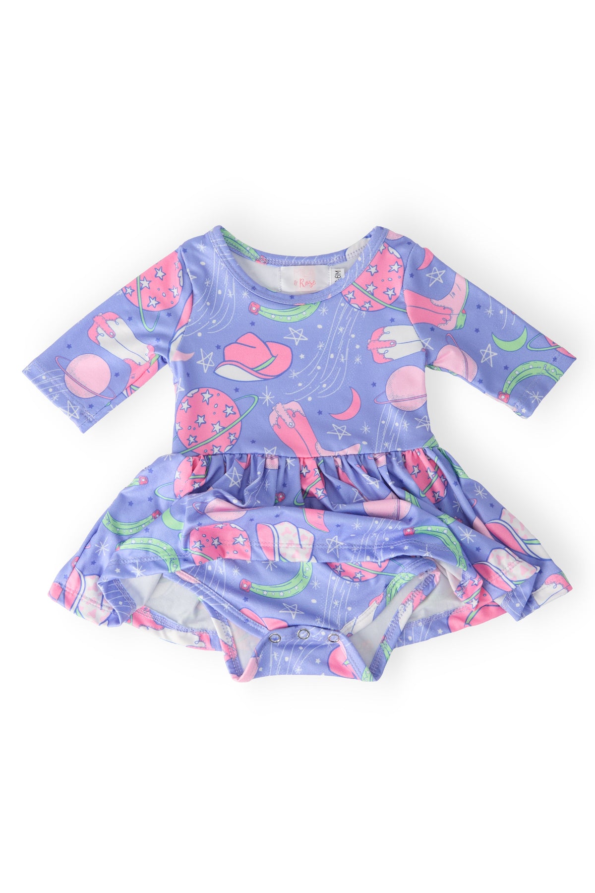 Neon Moon 3/4 Sleeve Twirl Bodysuit - Image 3