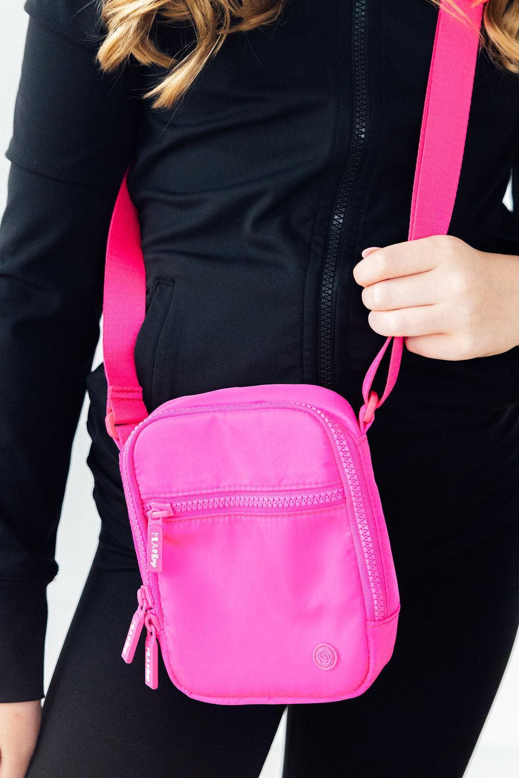 Neon Pink Crossbody Bag - Image 2