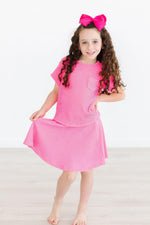 Neon Pink Scrunchy Twirl Skort - Image 2