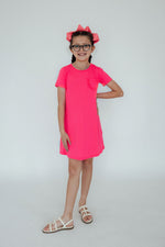 Neon Pink T-Shirt Dress - Image 3