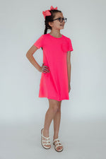 Neon Pink T-Shirt Dress - Image 4