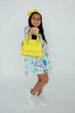 Neon Yellow Glitter Girl's Crossbody Purse - Image 4